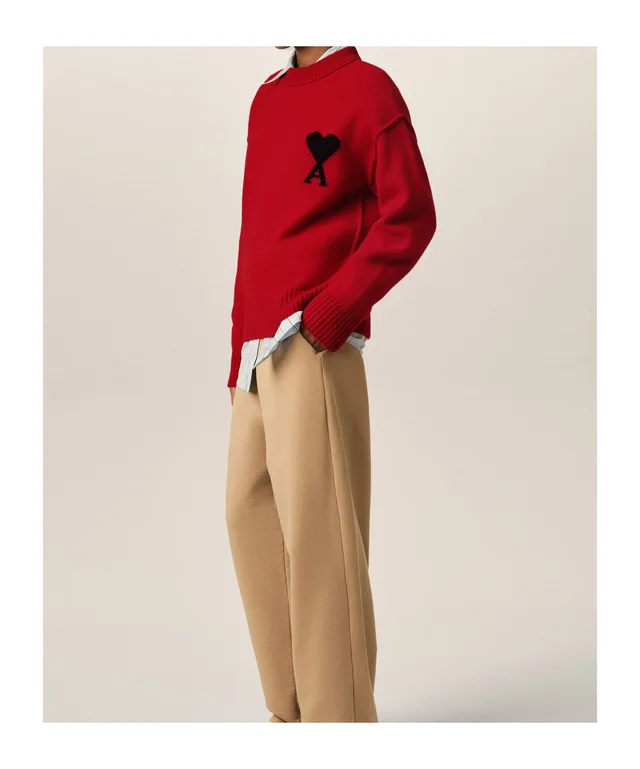 Ami Paris Ami De Coeur Logo Intarsia-Knit Jumper, photo 3 of 6 from SENSER