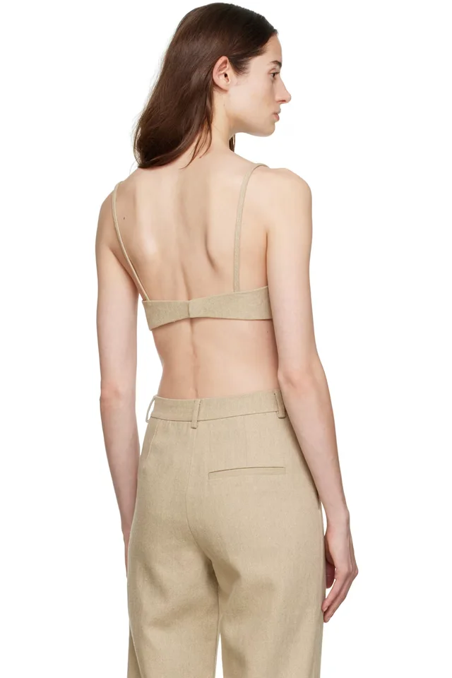 Aya Muse Beige Albo Bra, photo 3 of 4 from SSENSE