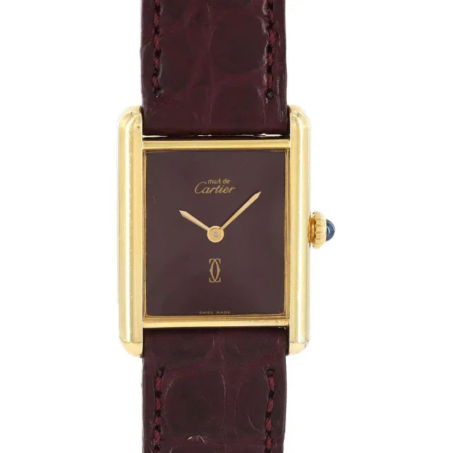 Cartier Must Tank Gp Manual Crocodile Skin Other 81975713 in red Crocodile from Grailed