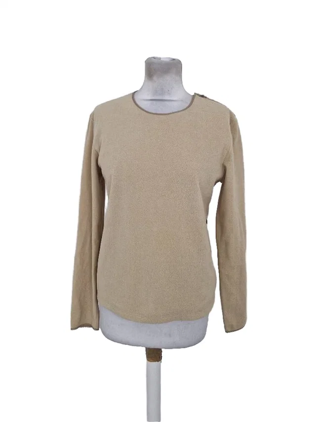 Prada Brushed long sleeved top Beige Size: L in Beige Leather from Oxfam Online Shop