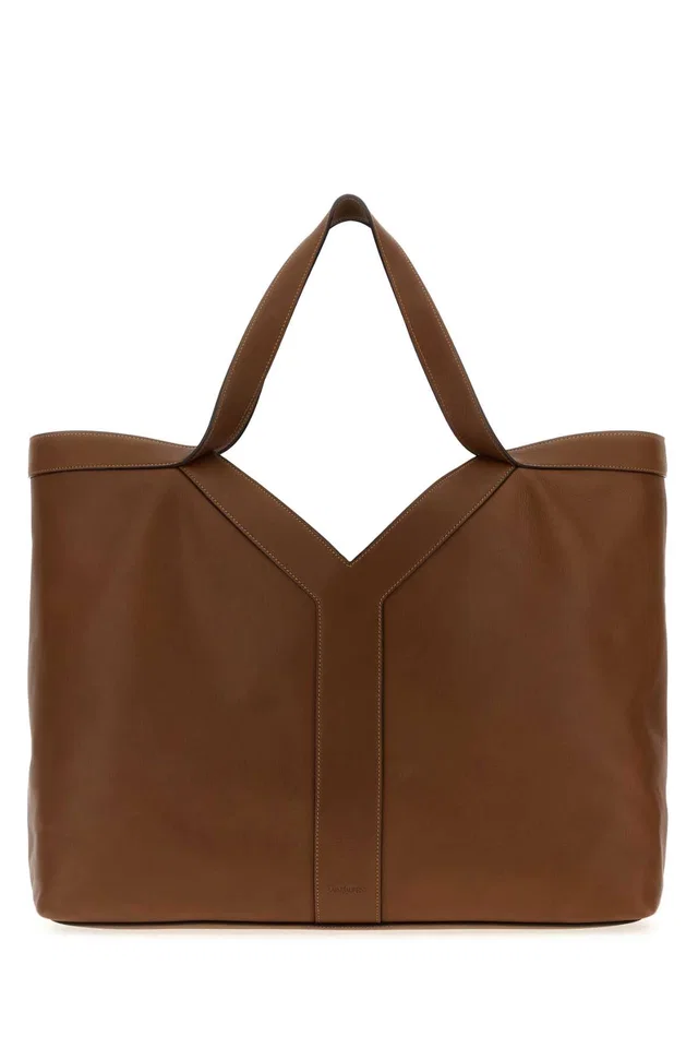 Saint Laurent Tote Shoulder Bag — Brown Exterior: Calf Lining: Suede in Brown Suede from HEWI