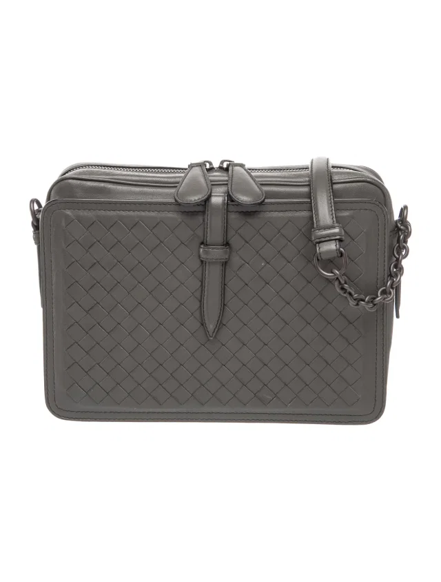 Bottega Veneta Intrecciato Nappa Camera in gray Nappa leather from The RealReal