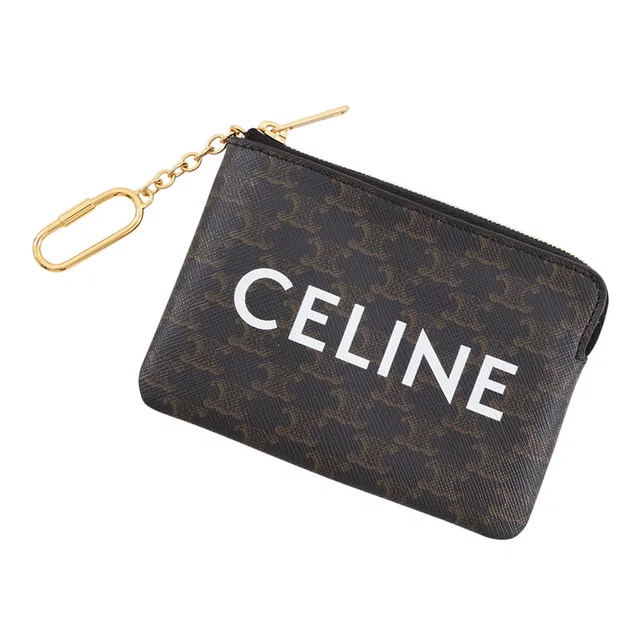 Celine Triomphe Coin purse Brown10C662CA2 PVC from GALLERY RARE