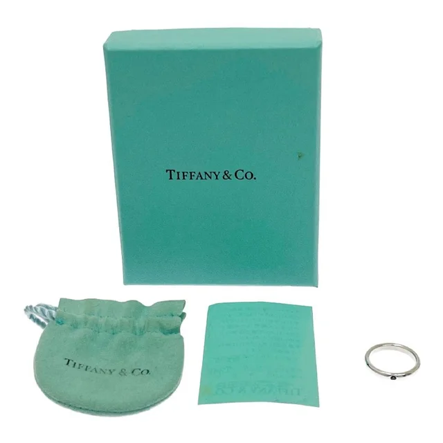 Tiffany & Co. Silver Blue Sapphire Stacking Band Ring in Blue from The Reluxe