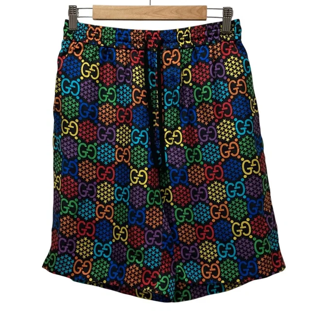 Gucci GG Psychedelic Silk Shorts Multicolor 44 in Multicolor Silk from The Reluxe