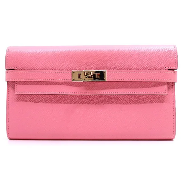 Hermès Kelly Wallet Rose Confetti Epsom in Pink Epsom leather from The Reluxe