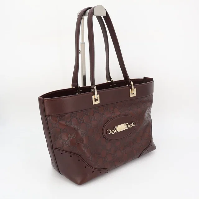 Gucci Guccissima Leather Tote Bag Brown in Brown Leather from The Reluxe