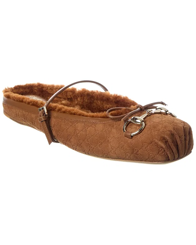 Gucci Horsebit GG Suede Mule, image 1 of 1 from Rue La La