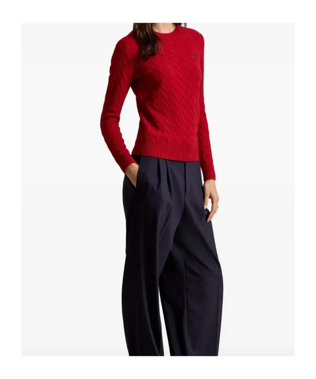 Polo Ralph Lauren cable-knit wool-cashmere crewneck sweater, photo 3 of 5 from SENSER