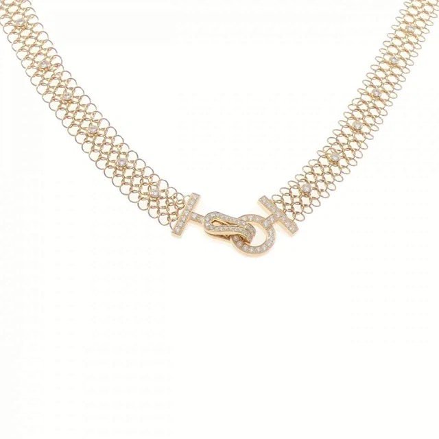 Cartier 750 Pink Gold Diamond Necklace in Pink from LuxUness