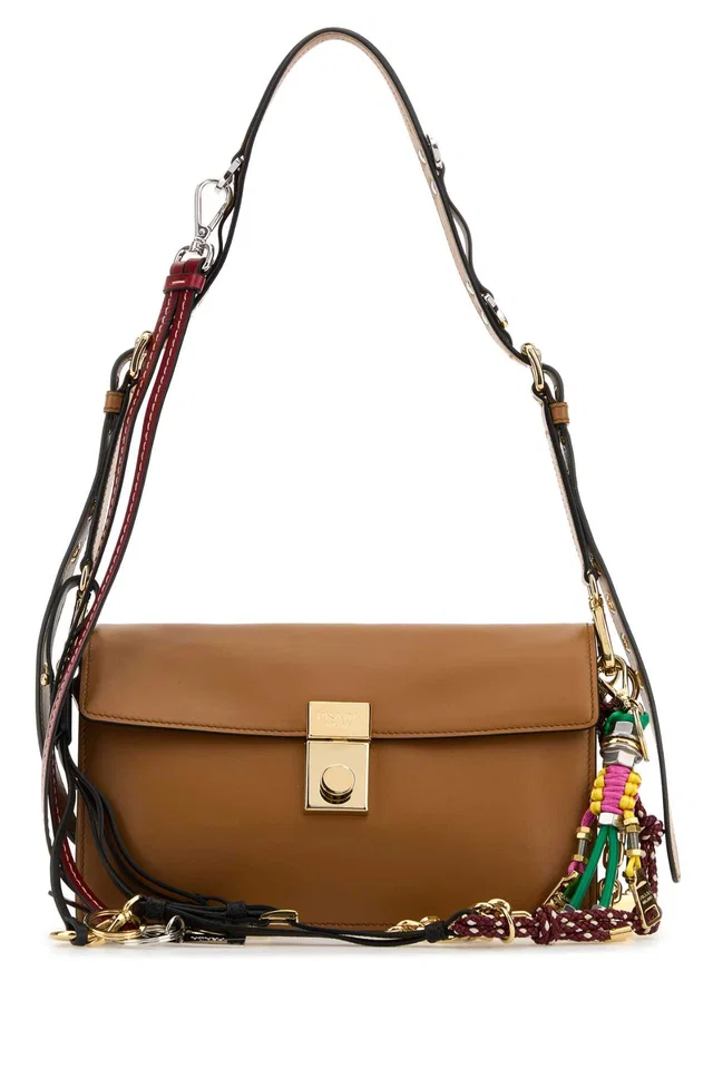 Prada Shoulder Bag — Brown Vitello in Brown Calfskin from HEWI