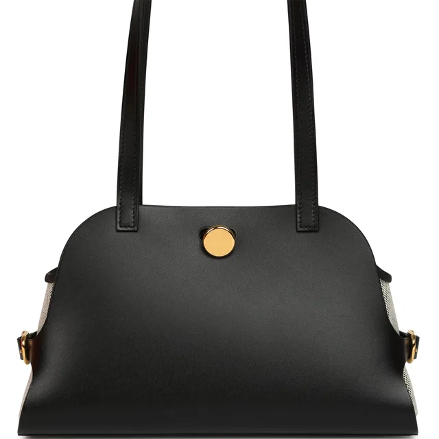 Hermès Tablier Sellier Black Vache Hunter, Swift, Ecru-Black Toile H Gold Hardware in Black Swift leather from Madison Avenue Couture