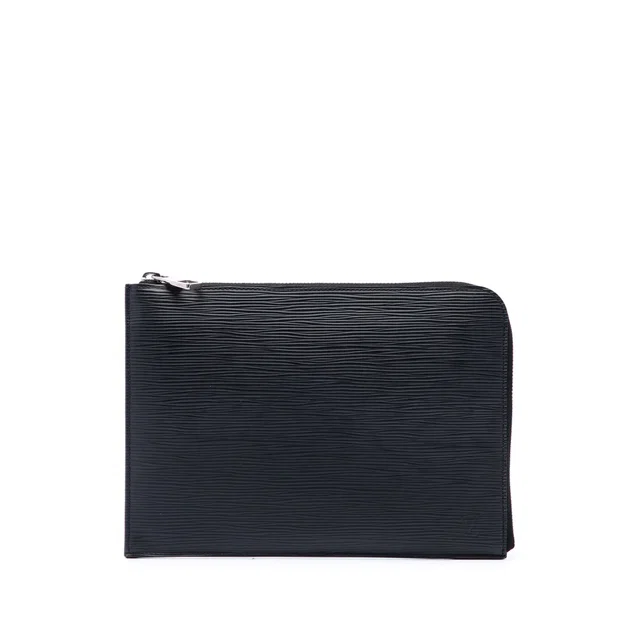 Black Louis Vuitton Epi Pochette Jour PM Clutch Bag in Black Leather from Designer Revival