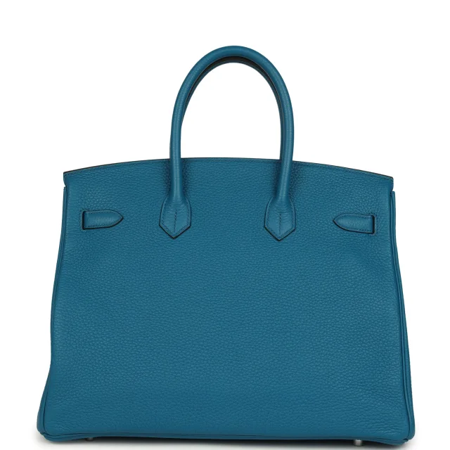 Hermès Birkin 35 Bleu de Galice Togo Palladium Hardware in Blue Togo from Madison Avenue Couture, photo 5 of 9