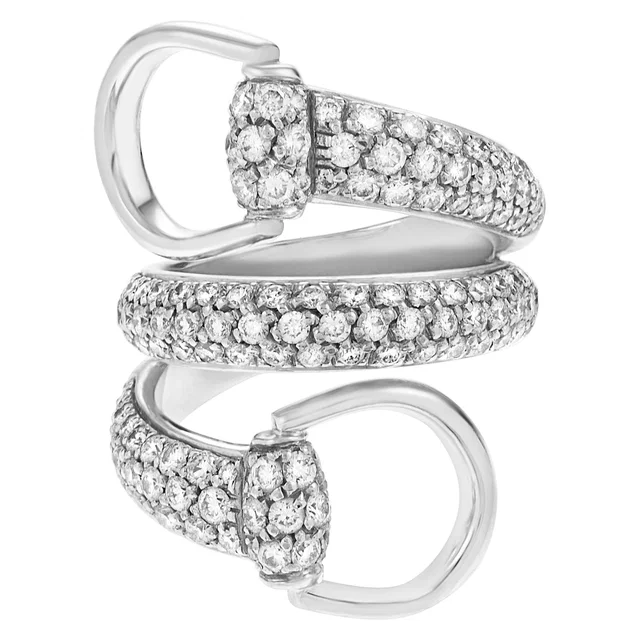 Gucci Horsebit diamond ring in White White Gold from Gray And Sons
