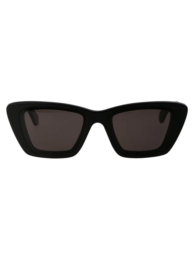 Alaïa Aa0070s Sculpted Acetate Sunglasses — Black in Black from HEWI