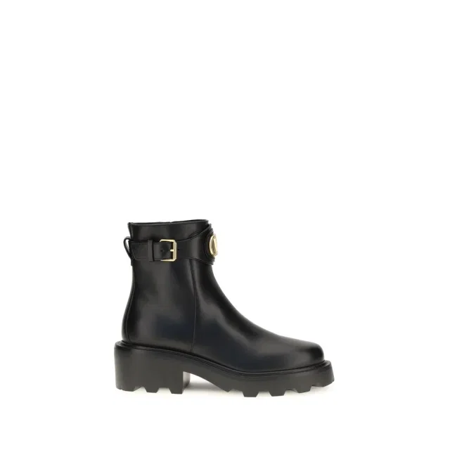 Valentino Garavani VLogo Ankle Boot — Black in Black, image 1 of 1 from italist