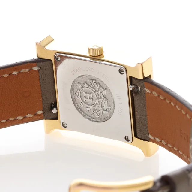 Hermès H Hour gold-plated watch (HH1.201) from GUGUS, photo 5 of 7