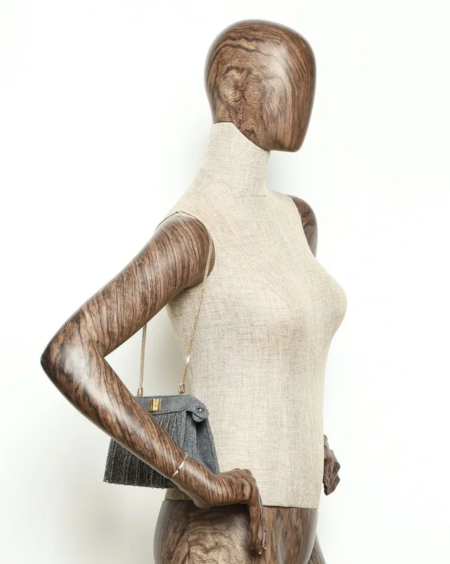 Fendi Small Flannel Bead Peekaboo ISeeU Chain Bag from A Retro Tale, photo 12 of 12