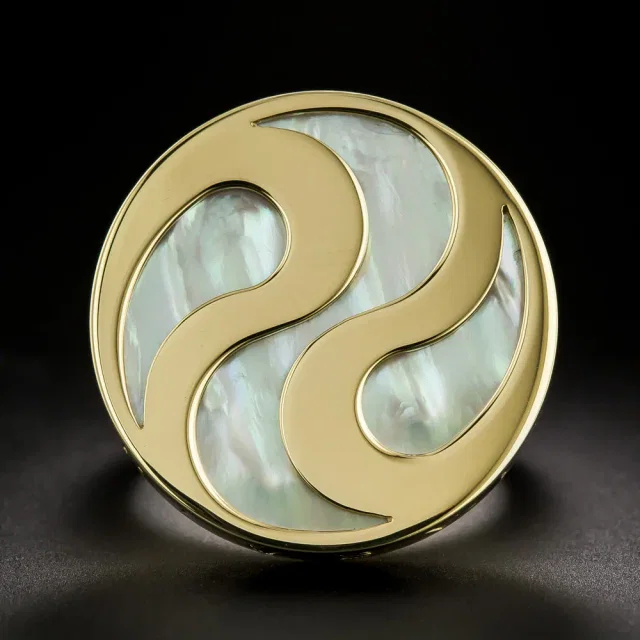 Bvlgari Mother-of-Pearl Spinner Ring from Lang Antiques