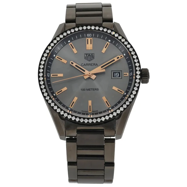 TAG Heuer Carrera WAR1115 39mm DLC Stainless Steel Watch from H&T