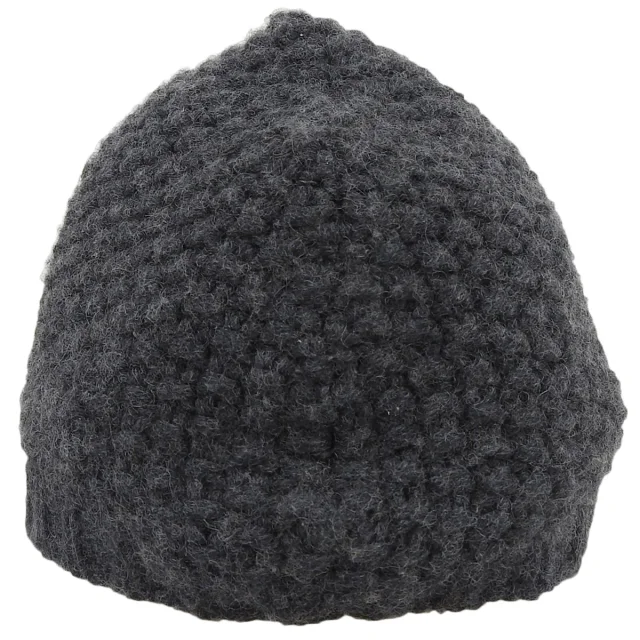 Chanel Cashmere CC Mark Knit Cap Grey in Grey Cashmere from VINTAGE QOO TOKYO, photo 4 of 10