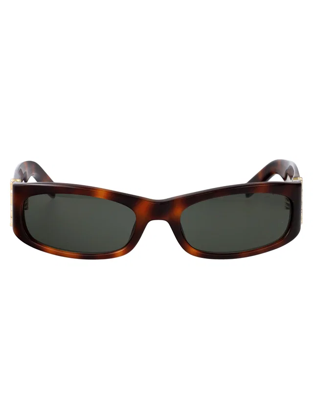 Saint Laurent Slm152 Acetate Rectangle Sunglasses — Havana from HEWI