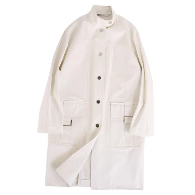 Hermès Coat Long Cotton Gabarge from The Reluxe