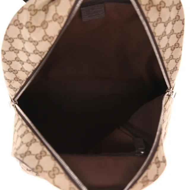 Gucci rucksack in GG Supremé canvas and brown leather in Brown Canvas from Collector Square, photo 5 of 5
