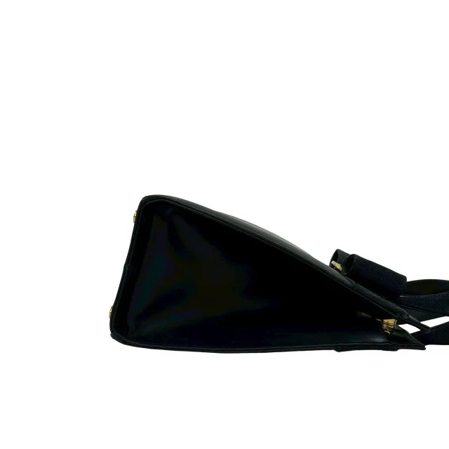 Ferragamo Vara Ribbon Leather 2way Bag in Black Leather from LuxUness, photo 6 of 10