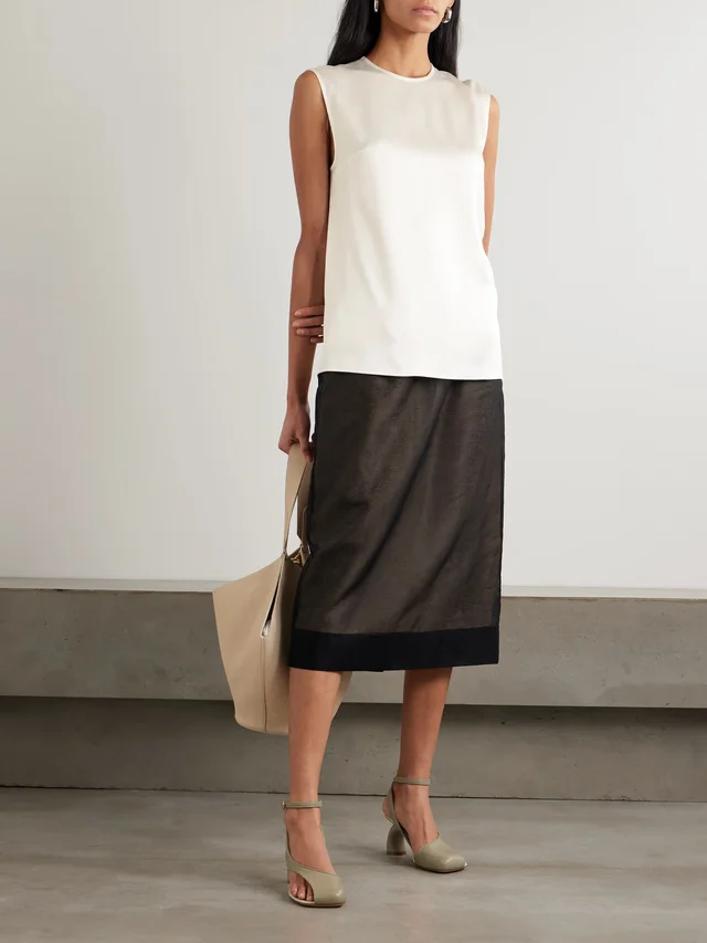 STELLA MCCARTNEY Satin top in White, photo 2 of 2 from NET-A-PORTER (Canada)