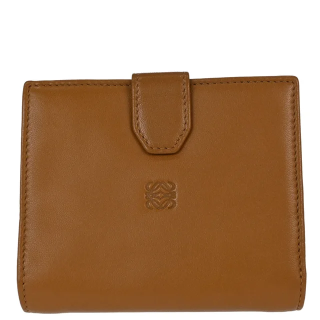 Loewe Brown Lambskin Bifold Wallet in Brown Lambskin from AMORE Vintage Tokyo