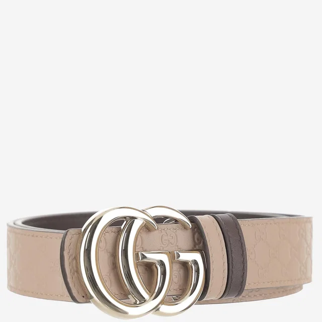 Gucci Reversible Leather With Gg Motif Belt — Beige in Beige Leather from HEWI