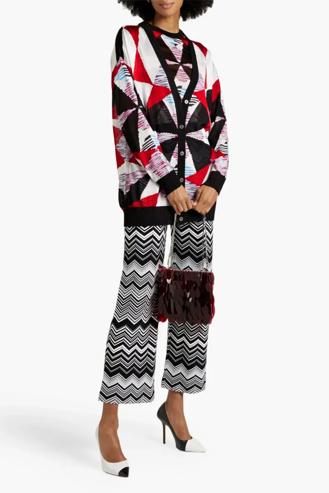 Missoni Crochet-Knit Button-Down Cardigan in Red, photo 2 of 4 from THE OUTNET