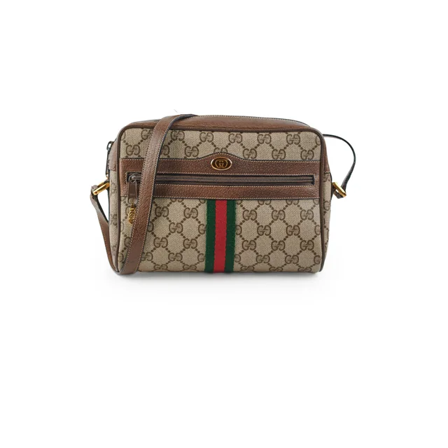 Gucci Monogram Messenger Crossbody Bag in Leather from The Purse Affair