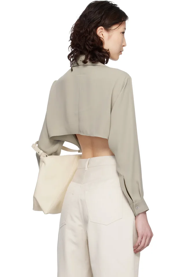 MM6 Maison Margiela Taupe Dual-Wear Shirt, photo 3 of 5 from SSENSE