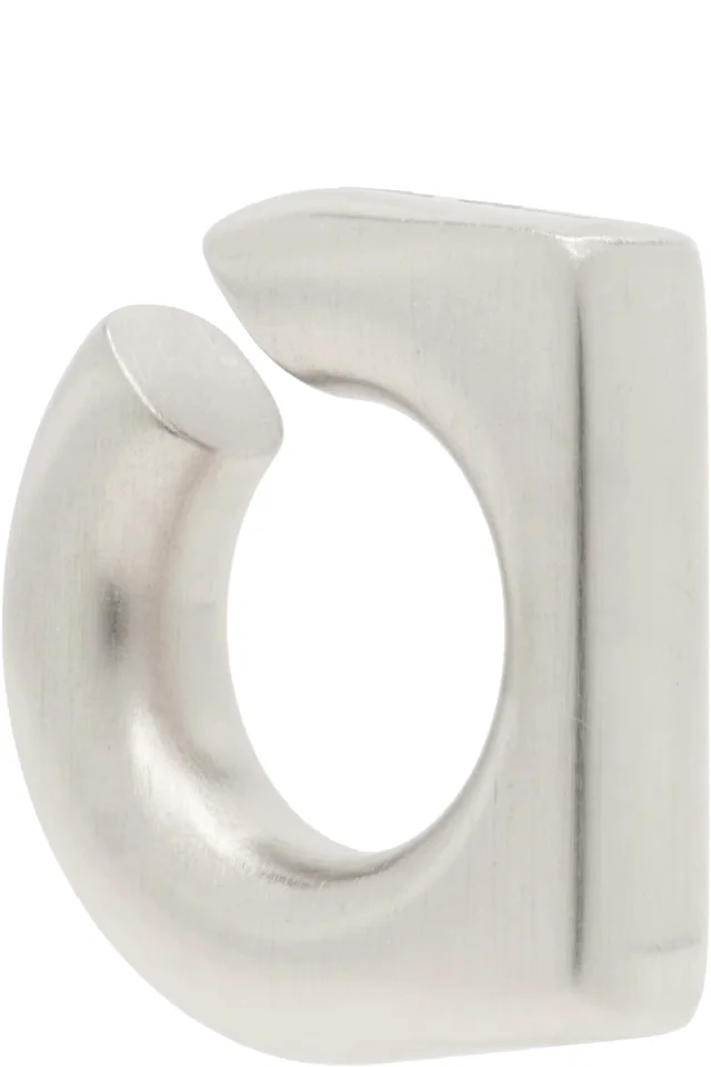 Rick Owens Round Prong Ear Cuff, photo 2 of 3 from SSENSE
