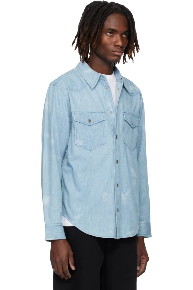 Isabel Marant Blue Tasco Shirt, photo 2 of 4 from SSENSE