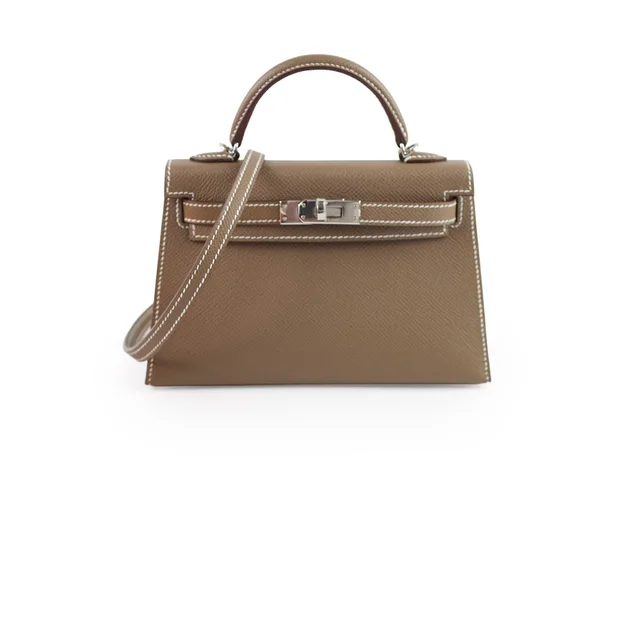 Hermès Mini Kelly Etoupe - G Stamp 2026 in Taupe Epsom leather from The Purse Affair