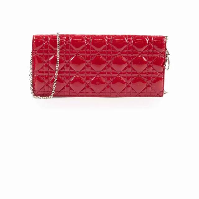 Dior Patent Clutch Red in Red Patent leather from The Purse Affair