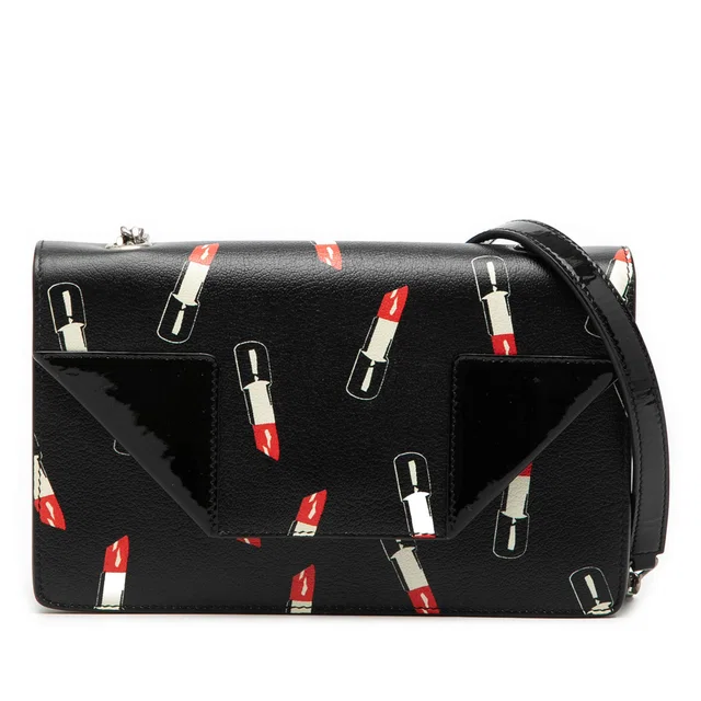 Black Saint Laurent Calfskin Lipstick Print Betty Crossbody in Black Calfskin from Designer Revival