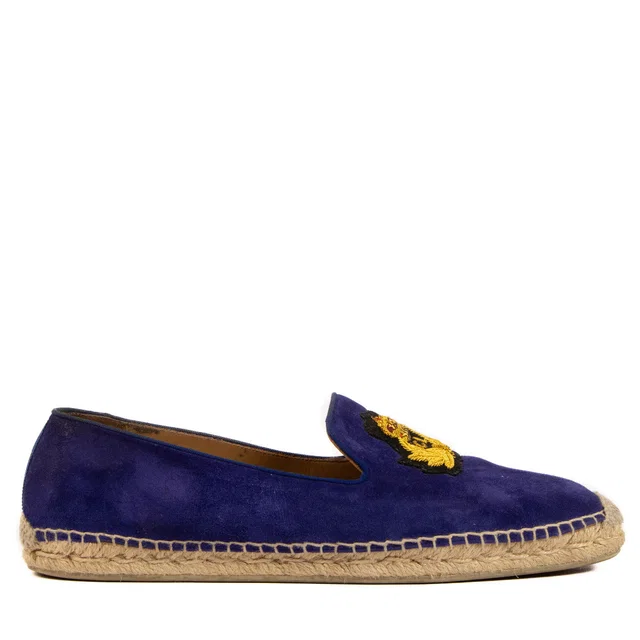 Christian Louboutin Blue Velours Nanou Oralto Espadrilles - size 43 in Blue Calfskin from Labellov