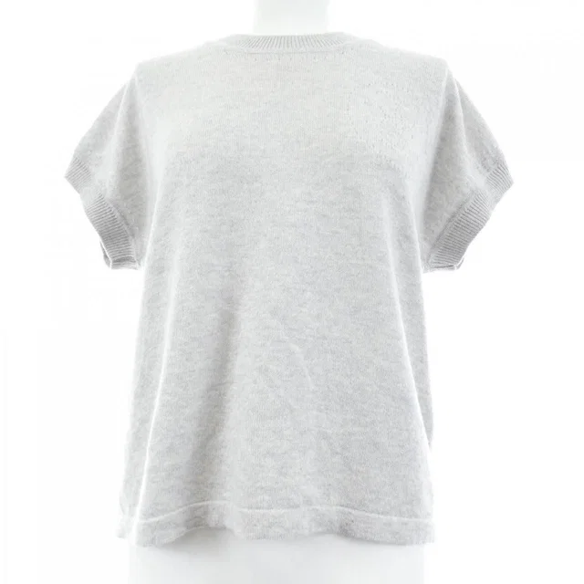 Hermès Lift Knit Top Gray in Grey Cashmere from The Reluxe