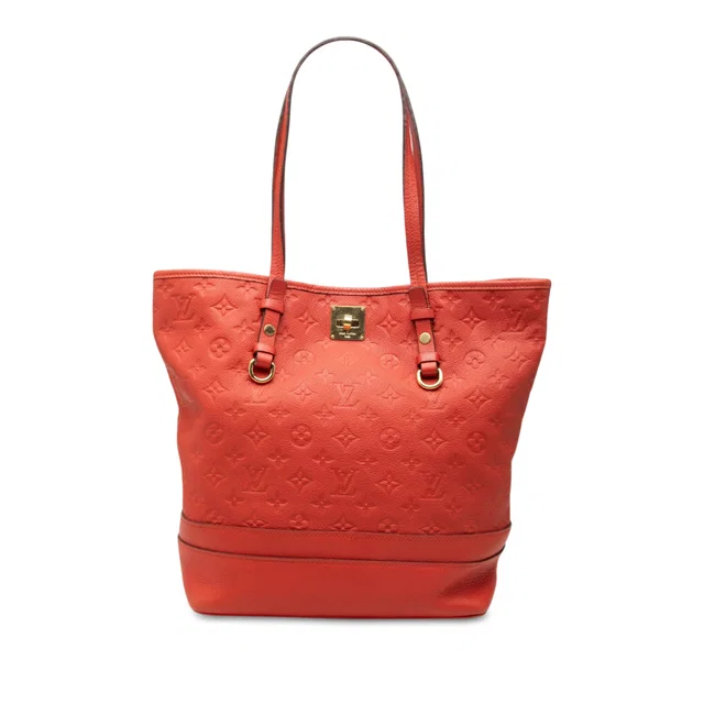 Red Louis Vuitton Monogram Empreinte Citadine PM Tote Bag in Red Leather from Designer Revival