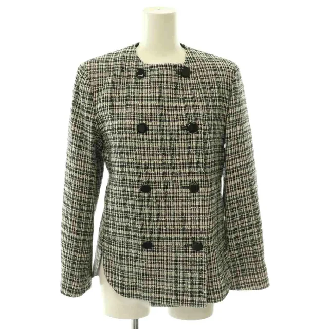 Max Mara Studio Tweed Double Jacket Black White ES in Black Tweed from The Reluxe
