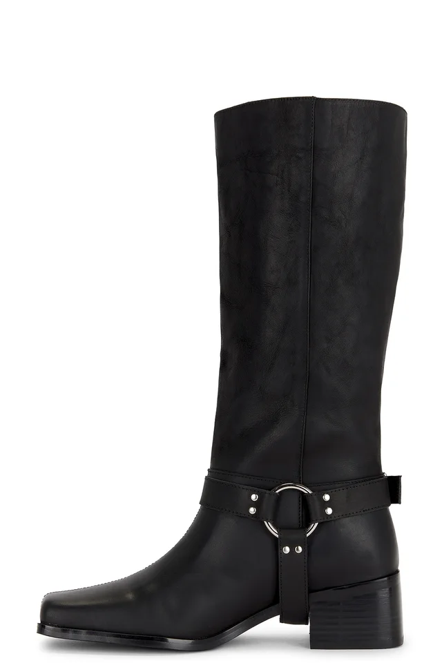Nakedvice The Reese Moto Boot in Black Waxy Oiled Leather, photo 5 of 5 from REVOLVE (Canada)