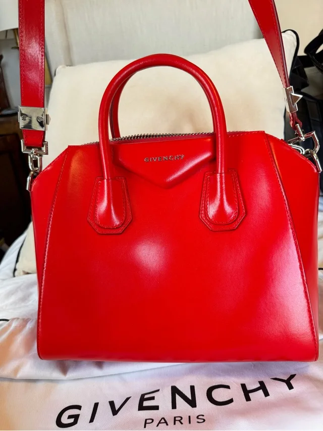 Givenchy Leather Satchel With Top Handles in red Leather from Poshmark