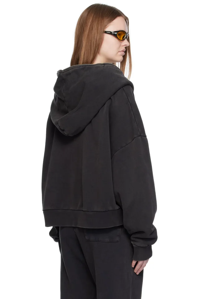 Entire Studios Black Eternal Zip Hoodie, photo 3 of 4 from SSENSE