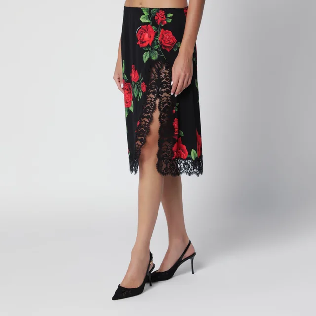Dolce & Gabbana Rose Printed Midi Skirt, photo 5 of 8 from SENSER