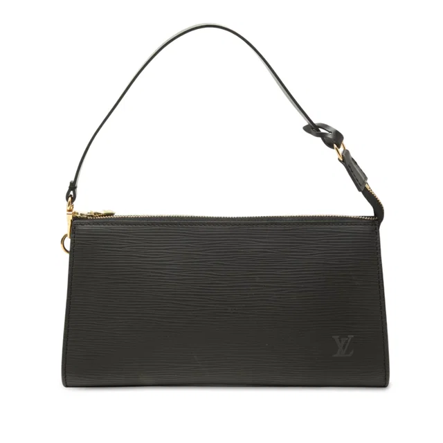 Black Louis Vuitton Epi Pochette Accessoires Shoulder Bag in Black Leather from Designer Revival